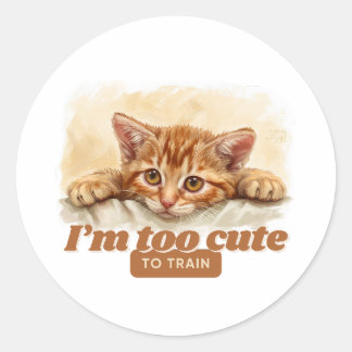 Quirky Cat Gifts for Animal Lovers Classic Round Sticker