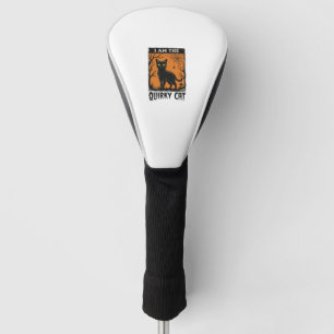 Quirky Cat Halloween Vintage Engraving T-Shirt Des Golf Head Cover