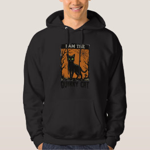 Quirky Cat Halloween Vintage Engraving T-Shirt Des Hoodie