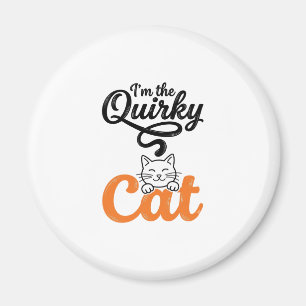 Quirky Cat Vintage Engraving Cat Lover Design_1 Magnet