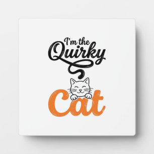 Quirky Cat Vintage Engraving Cat Lover Design_1 Plaque