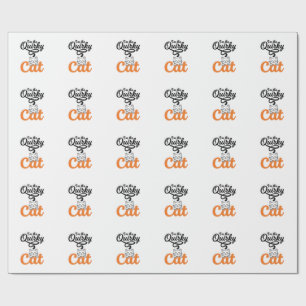 Quirky Cat Vintage Engraving Cat Lover Design_1 Wrapping Paper
