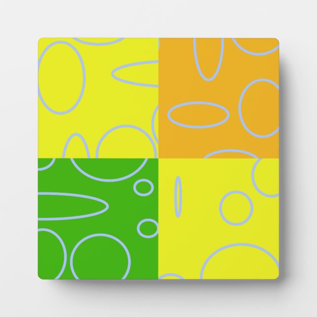 Quirky Chic Modern Abstract Popcorn Anime Loops Plaque (Front)