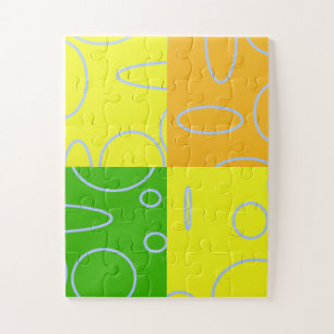 Quirky Chic Modern Abstract Popcorn Anime Puzzle