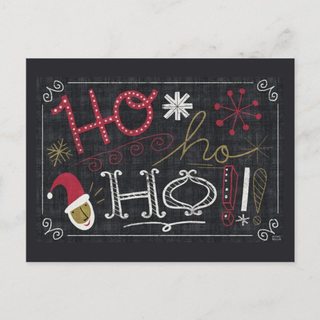 Quirky Christmas Santa Holiday Postcard (Front)