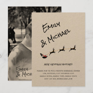 Quirky Christmas Wedding/Dinner/Engagement PHOTO Invitation