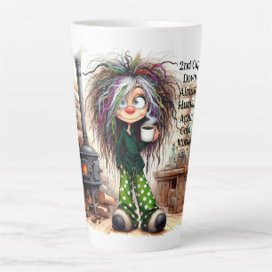 Quirky Coffee Lady Almost Human Latte Mug