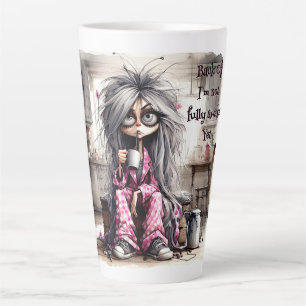 Quirky Coffee Lady Back Off Latte Mug