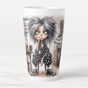 Quirky Coffee Lady Menopause Latte Mug