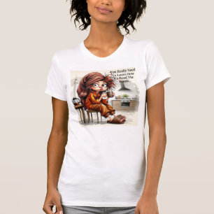 Quirky Coffee Lady Read The Room T-Shirt