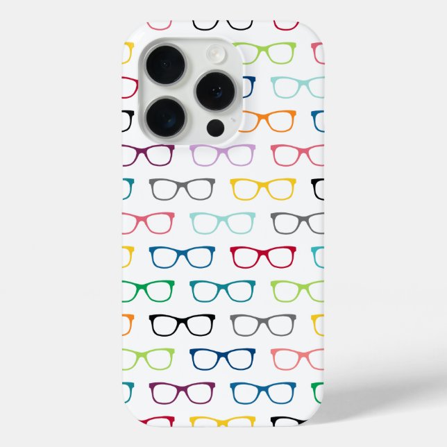 Quirky Colourful Hipster Glasses Pattern Case-Mate iPhone Case (Back)