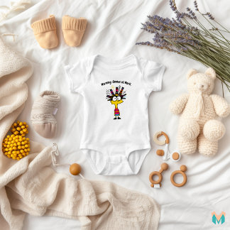 Quirky Colourful Kid Character Design Baby Bodysuit