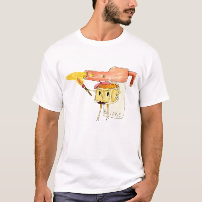 Quirky Creme Brulee Cute Dessert Funny Cartoon Art T-Shirt (Front)