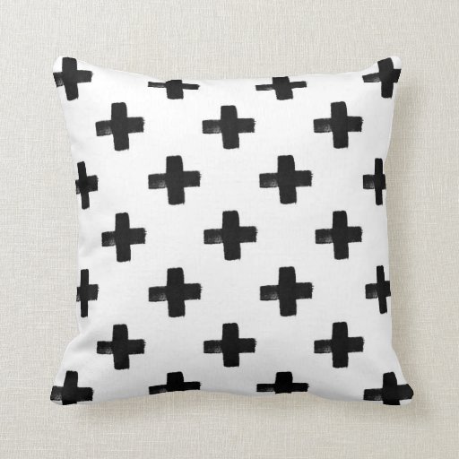 Image of Quirky Crosses Throw Pillow