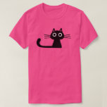 Quirky Cute Black Kitty Cat with Long Whiskers T-Shirt<br><div class="desc">Quirky black kitty cat with big wide eyes, long whiskers and long tail. A fun cat lover's t-shirt. This cool kitty tee is available in many shirt styles for men, women, kids and babies. Makes the purr-fect gift! Visit Jenn's Doodle World for more fun apparel and gifts featuring this whimsical...</div>