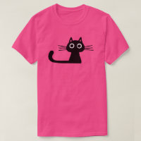 Quirky Cute Black Kitty Cat with Long Whiskers
