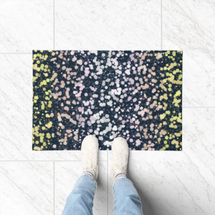 Quirky Cute Retro Boho Flora Pangender Pride Flag Doormat