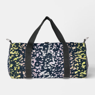 Quirky Cute Retro Boho Flora Pangender Pride Flag Duffle Bag
