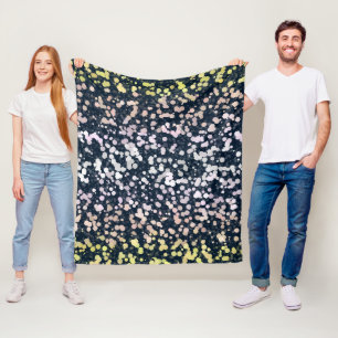 Quirky Cute Retro Boho Flora Pangender Pride Flag Fleece Blanket
