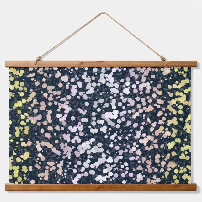 Quirky Cute Retro Boho Flora Pangender Pride Flag Hanging Tapestry (Front)