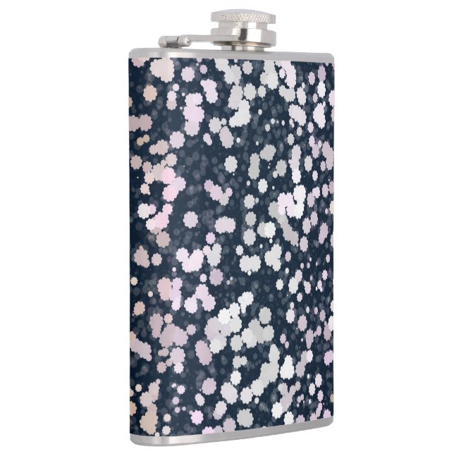 Quirky Cute Retro Boho Flora Pangender Pride Flag Hip Flask (Right)