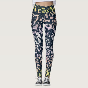 Quirky Cute Retro Boho Flora Pangender Pride Flag Leggings