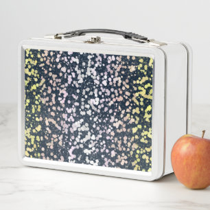 Quirky Cute Retro Boho Flora Pangender Pride Flag Metal Lunch Box