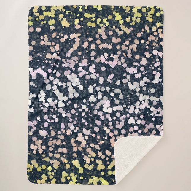 Quirky Cute Retro Boho Flora Pangender Pride Flag Sherpa Blanket (Front)