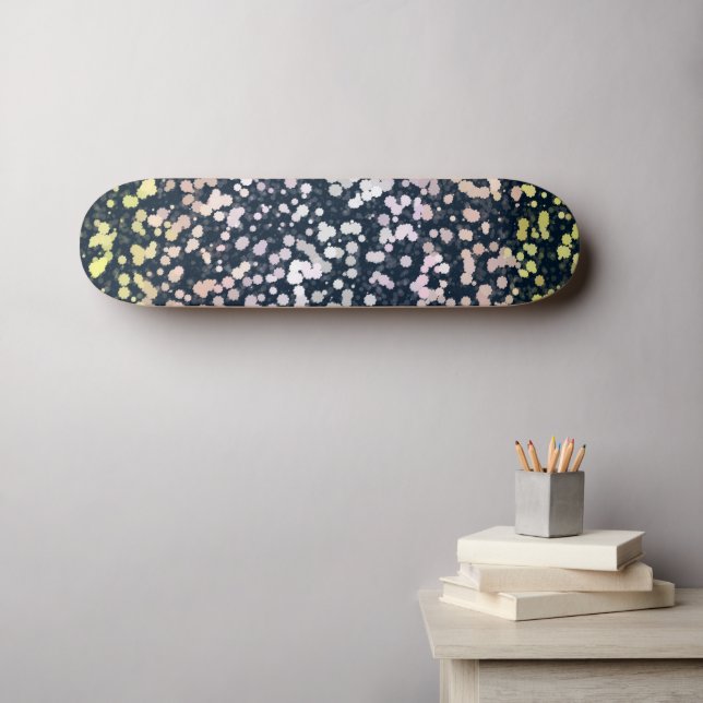 Quirky Cute Retro Boho Flora Pangender Pride Flag Skateboard (Wall Art (Horz))
