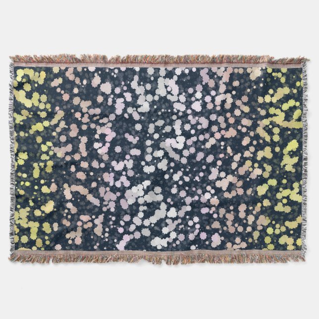 Quirky Cute Retro Boho Flora Pangender Pride Flag Throw Blanket (Front)