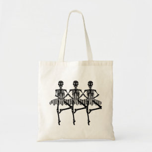 Quirky Dancing Ballerina Skeletons Halloween Tote Bag