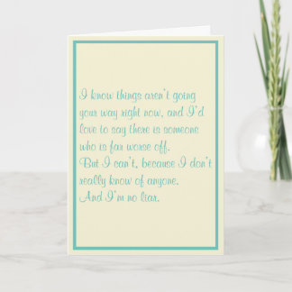 Quirky, dark & twisty coping card, card