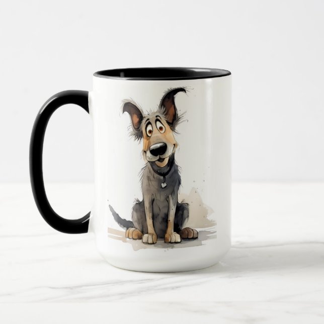 Quirky dog  mug (Left)