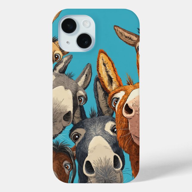 Quirky Donkey Squad - Colourful Group Illustration Case-Mate iPhone Case (Back)