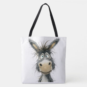 Quirky donkey tote bag