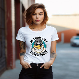 Quirky Duck Fashionista Questions T-Shirt