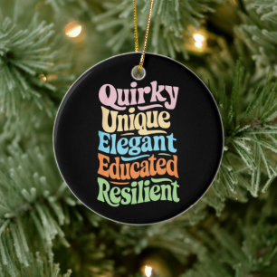 Quirky Enique Elegant Educated Resilient Vintage Ceramic Tree Decoration