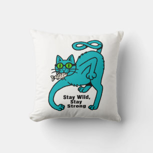 Quirky Expressive Cat Cushion