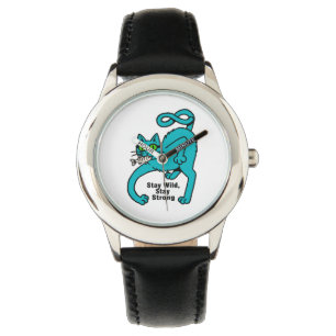 Quirky Expressive Cat Watch