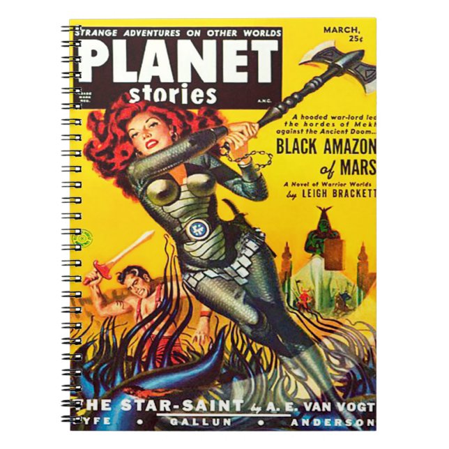 QUIRKY FIFTIES SCI FI PULP DESIGN NOTEBOOK (Front)