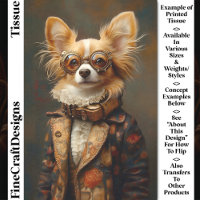 Quirky & Fun Papillon Dog Portrait CQ2 Decoupage