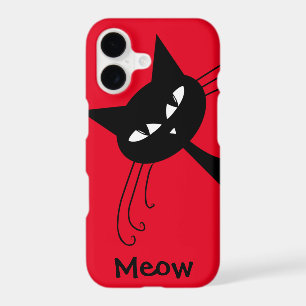 Quirky Funny Black Cat Feline