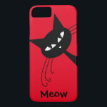 Quirky Funny Black Cat Feline iPhone 8/7 Case<br><div class="desc">This is a beautiful custom cat gift. This makes the perfect gift for any special occasion.</div>