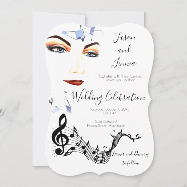 Quirky Funny Funky Boho Creative Invitation (Front)