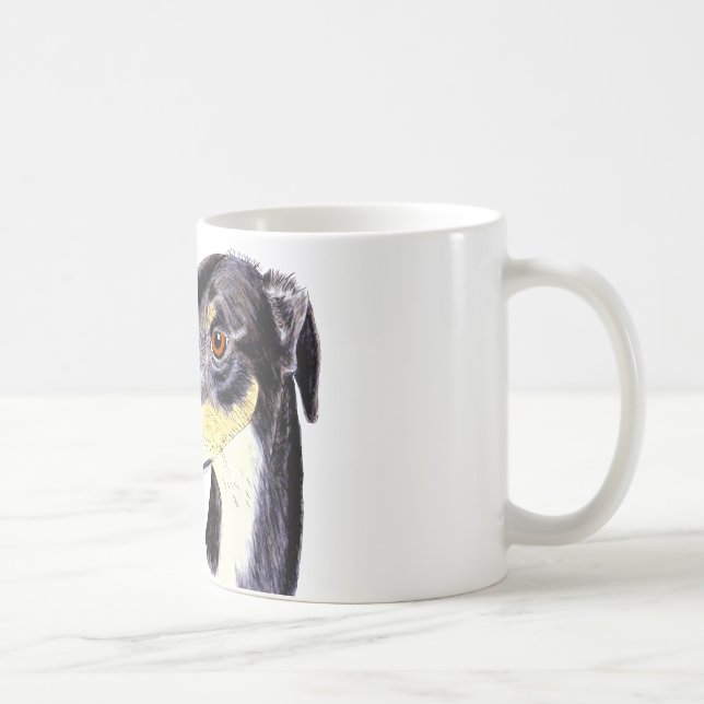 Quirky funny lurcher dog coffee mug (Right)