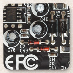 Quirky Geeks Circuit Board Graphic Coaster