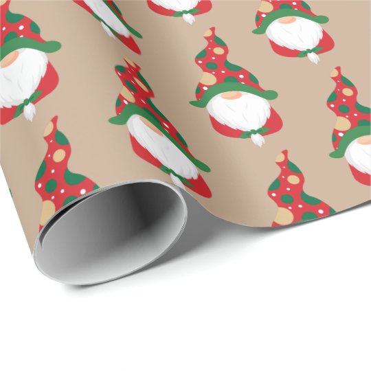 Quirky Gnome Christmas Wrapping Paper | Zazzle.co.uk
