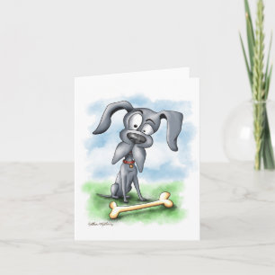 Quirky Great Dane Cartoon Card