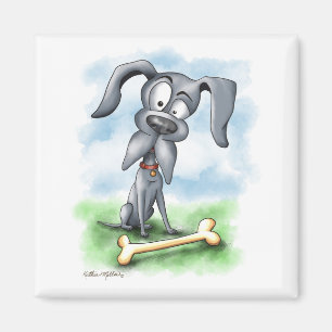 Quirky Great Dane Cartoon Magnet