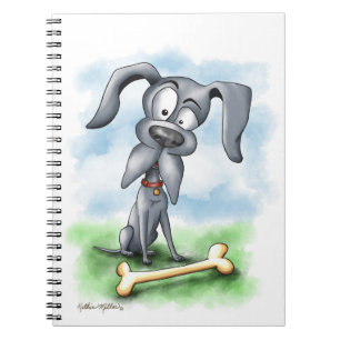 Quirky Great Dane Cartoon Notebook